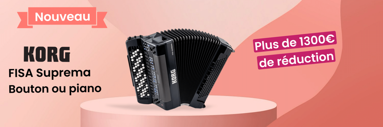 Accordéon numérique korg noire fisa suprema